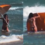 Gimena Accardi y un momento inesperado que terminó dentro del mar