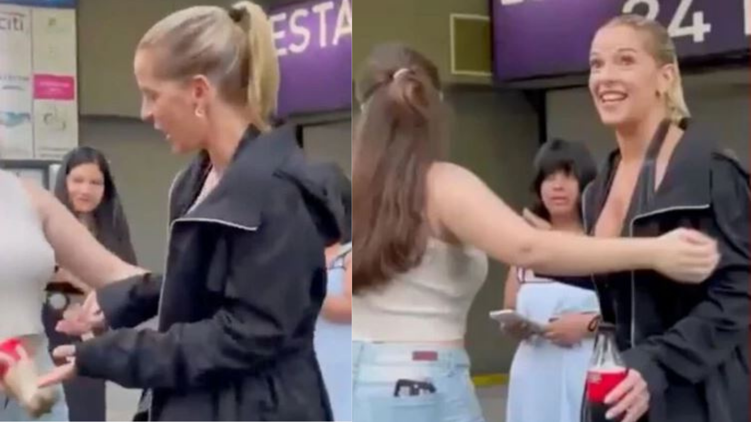 Carina Zampini y un gesto incómodo tras un accidente con una fan