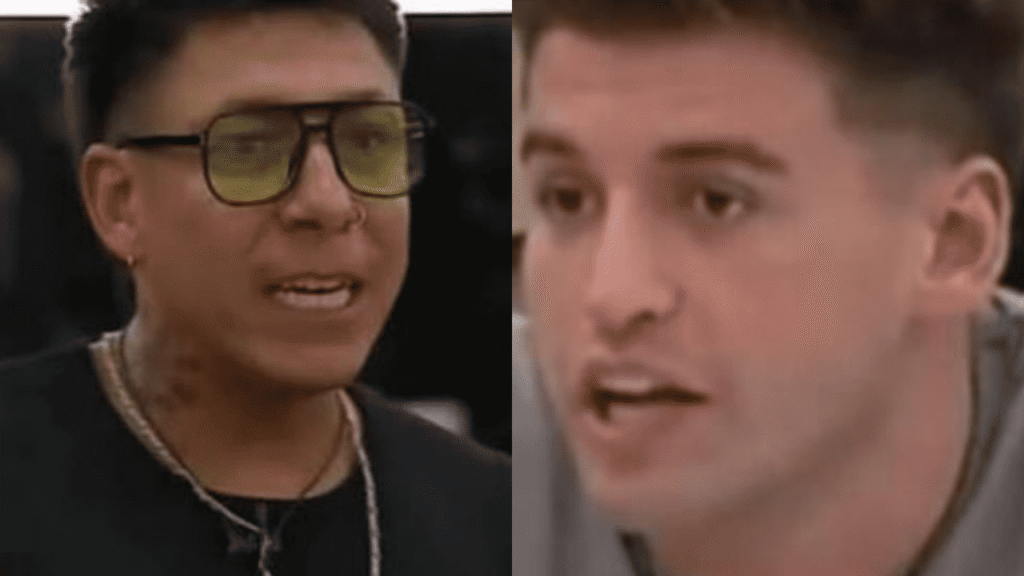 Brian Sarmiento y Manuel, el ex de Zoe Bogach, se empujaron y se gritaron en la cara