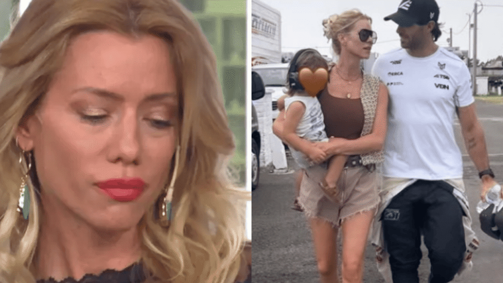 Nicole Neumann tapó la cara de Cruz en un avión y recibió críticas por sus otras hijas