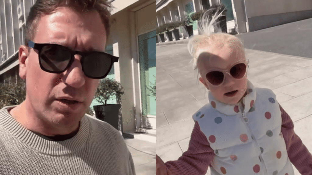 Maxi López filmó a su hija Elle en Inglaterra y lo que escuchó lo dejó sin palabras