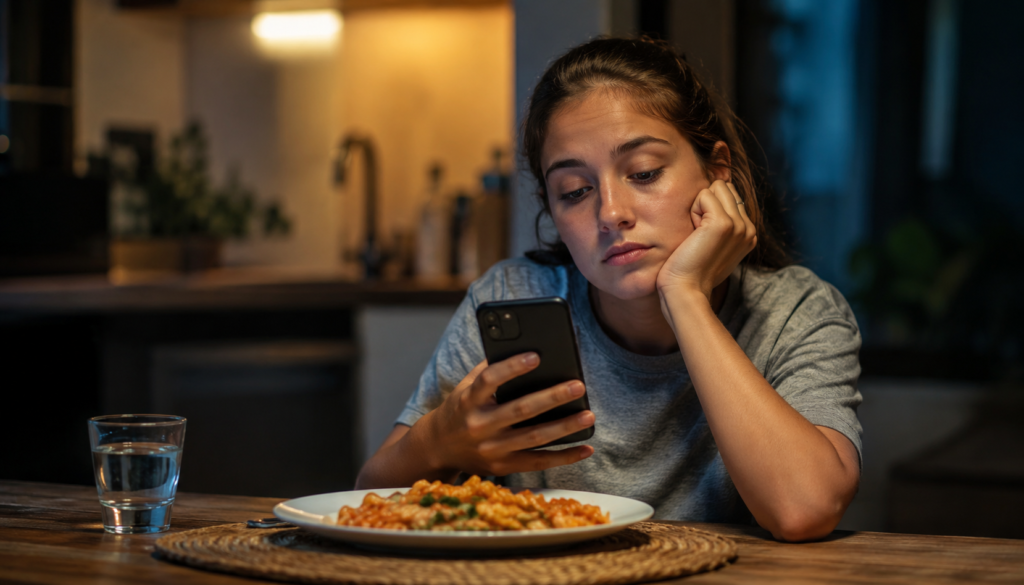 La razón por la que muchas personas no pueden comer sin mirar el celular
