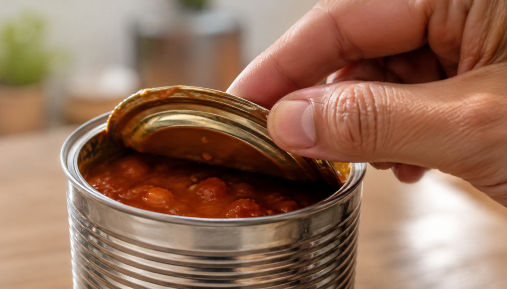 Cómo usar el abrelatas correctamente para evitar que la tapa toque los alimentos