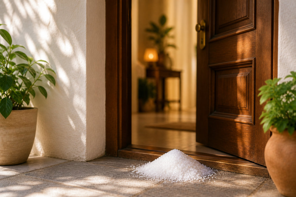 Qué pasa realmente cuando ponés sal detrás de la puerta de tu casa