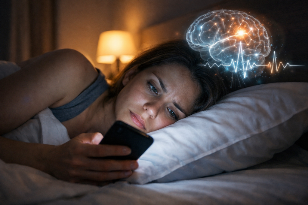 Por qué mirás el celular en la cama y después no podés dormir (la razón es más grave de lo que creés)