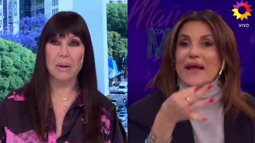 A Moria Casán no le gustó un gesto de Fernanda Callejón en medio de su descargo y la cortó en seco al aire de El Trece