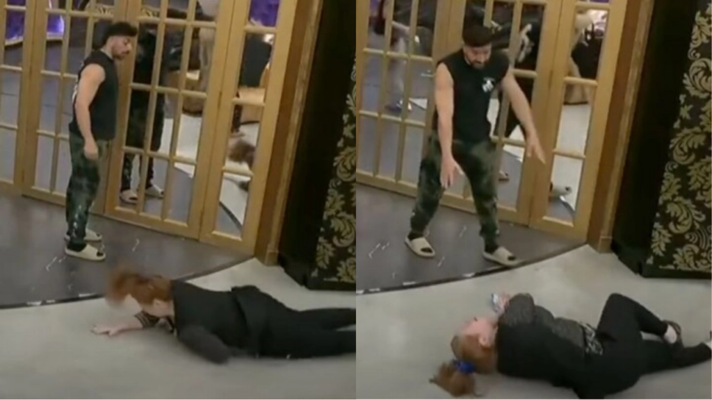 El momento que asustó a todos: Andrea del Boca se cayó en Gran Hermano y el vivo se interrumpió