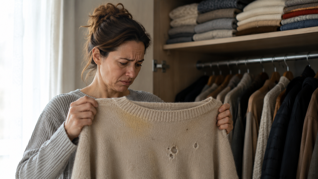 El hábito que puede arruinar la ropa de invierno mientras está guardada en el placard