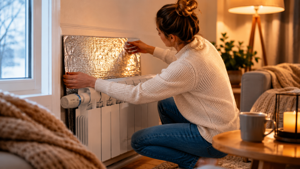 El truco del papel aluminio que ayuda a evitar que el calor se escape de la casa