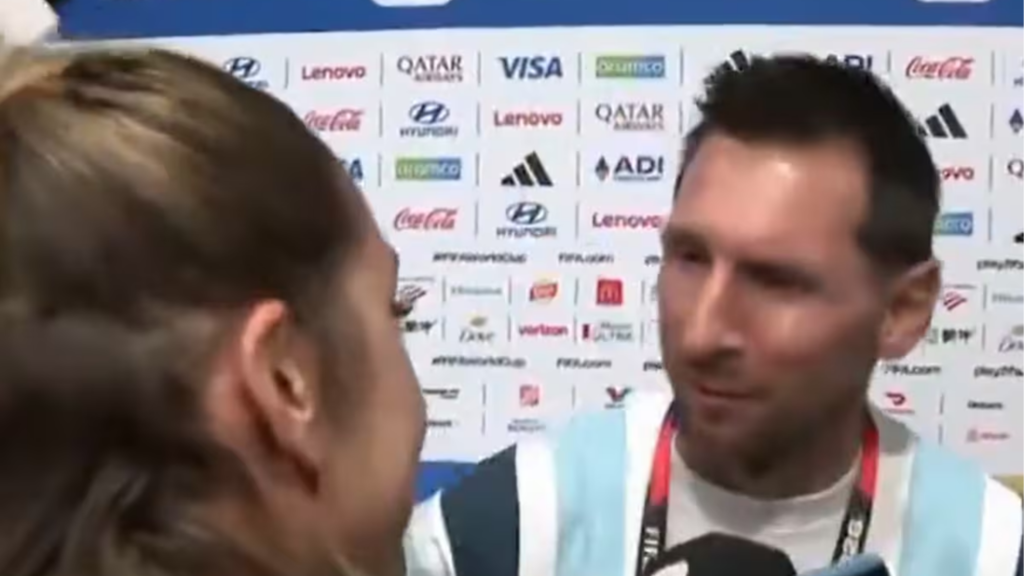 Messi sorprendió a Sofi Martínez con un beso en vivo y una frase que cambió todo: "Si te saludo porque te saludo..."
