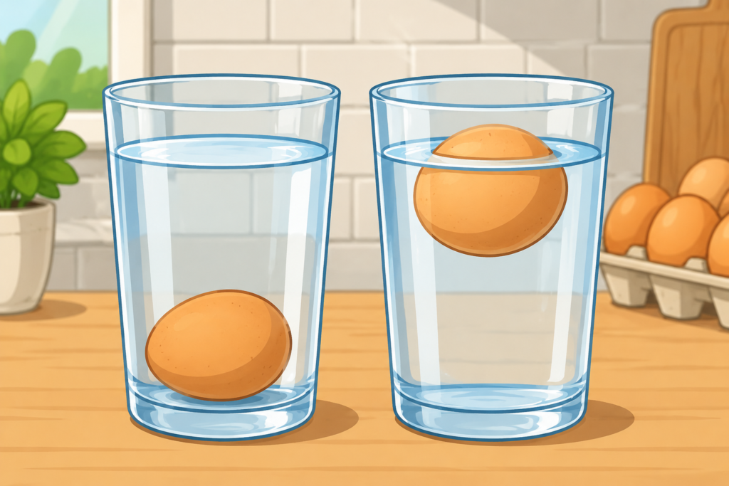 El truco del vaso de agua para saber si un huevo sigue fresco sin romperlo