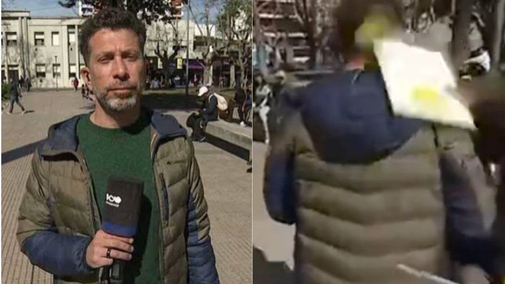 Tensión en Telefe: una mujer golpeó al meteorólogo en vivo y cortaron el móvil