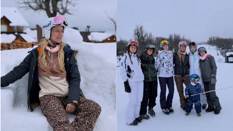 Nicole Neumann mostró el tierno momento entre Indiana Cubero y Cruz Urcera en Chapelco