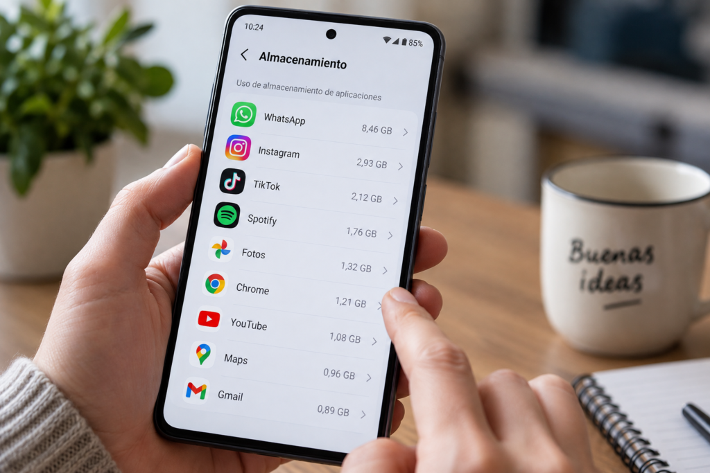 Cómo saber qué aplicaciones ocupan más espacio en el celular sin instalar nada