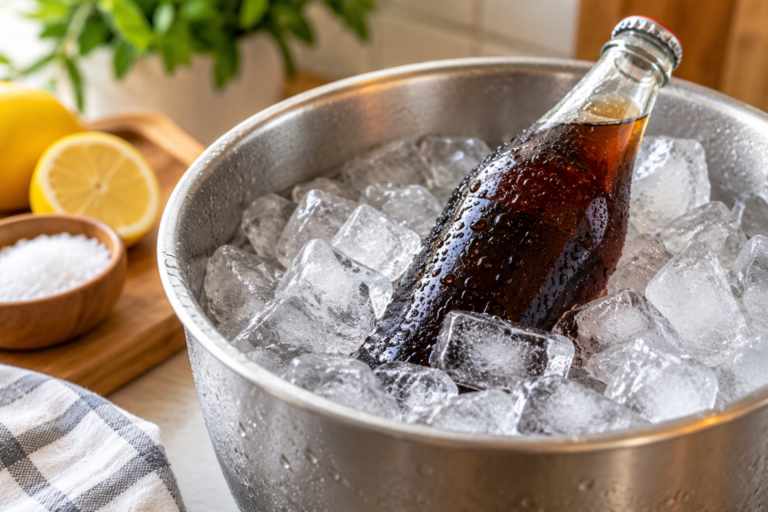El truco para enfriar una bebida mucho más rápido sin llenar el freezer de botellas