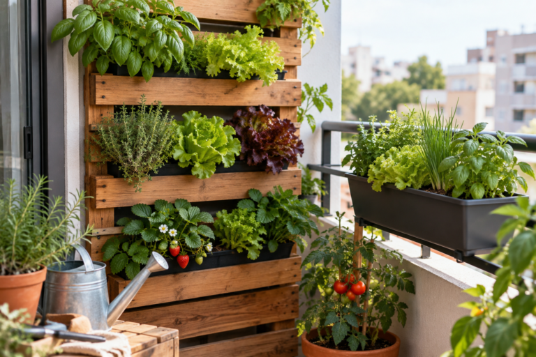 Huertas verticales en espacios pequeños: cómo aprovechar paredes y balcones para cultivar en casa