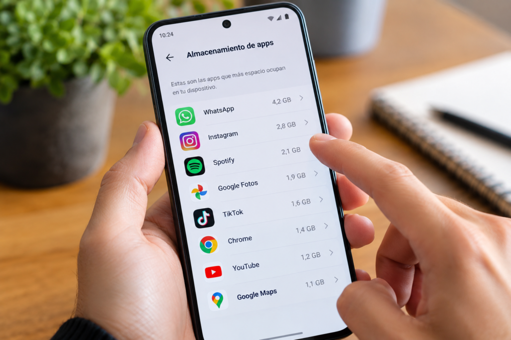 Cómo saber qué aplicaciones ocupan más espacio en Android sin instalar nada