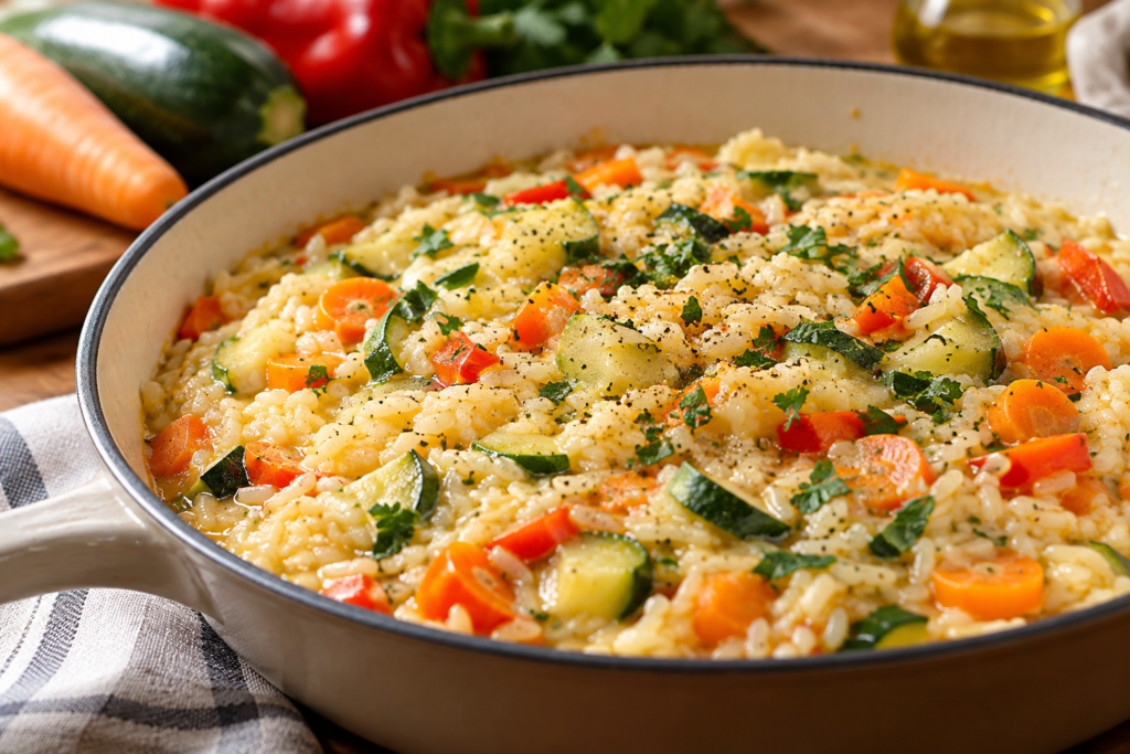 La receta de arroz cremoso con verduras para hacer con lo que ya tenés en casa