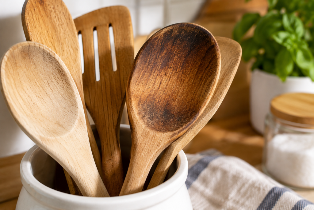 Por qué algunas cucharas de madera se oscurecen con el uso y qué significa ese cambio de color