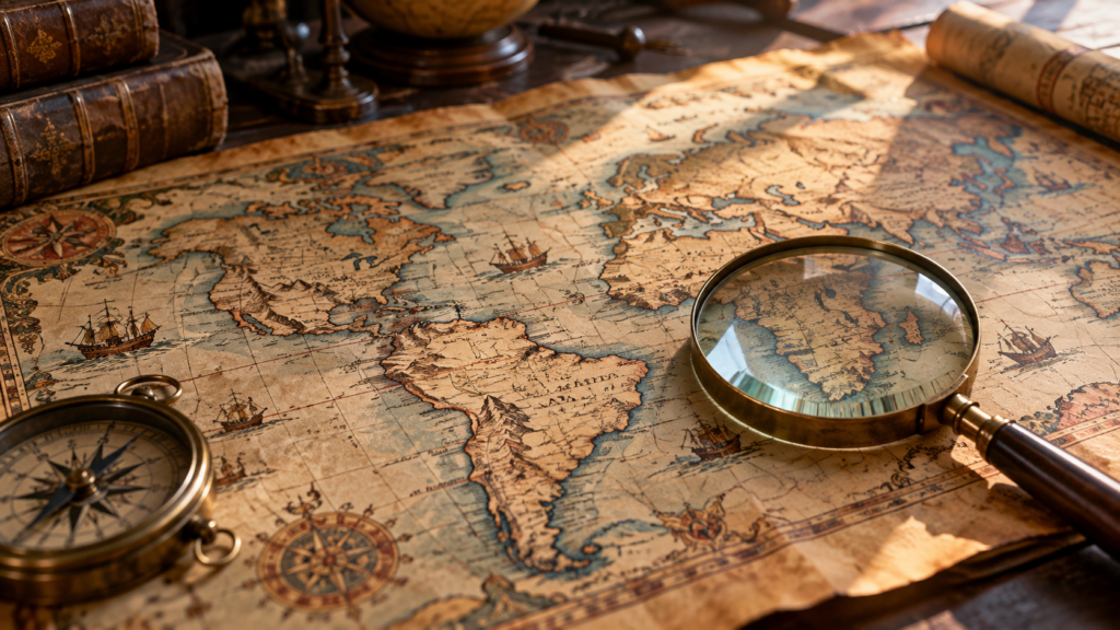 Por qué algunos mapas antiguos muestran lugares que no coinciden con la geografía actual