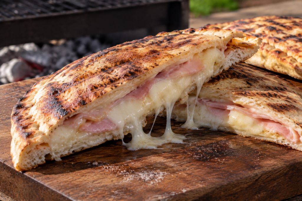 Torta parrilla rellena de jamón y queso: cómo hacerla paso a paso y cocinarla sin que se queme